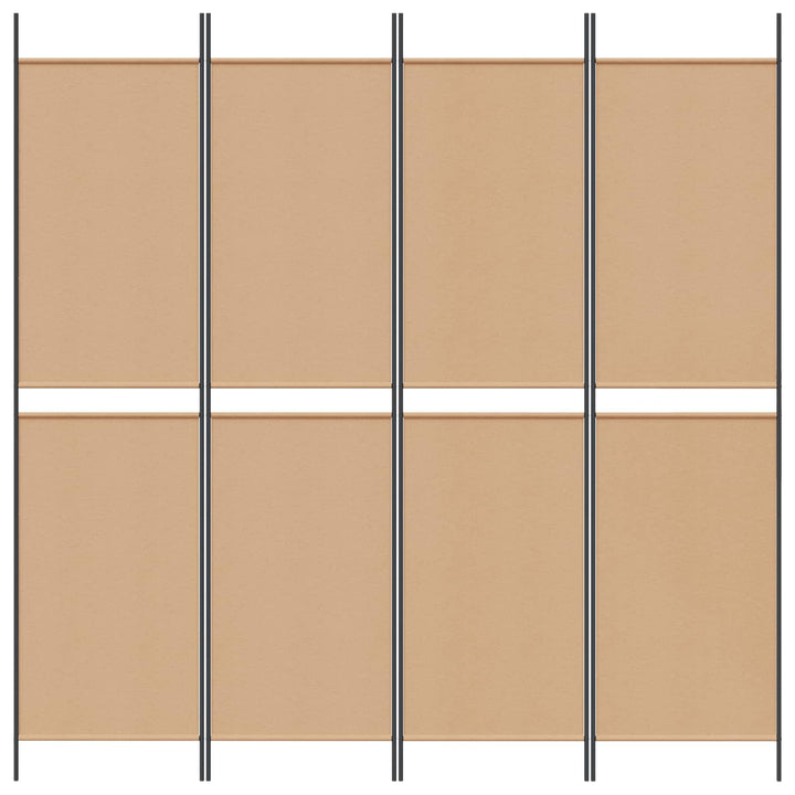 4-panel rumdeler Beige 200 x 200 cm Stof