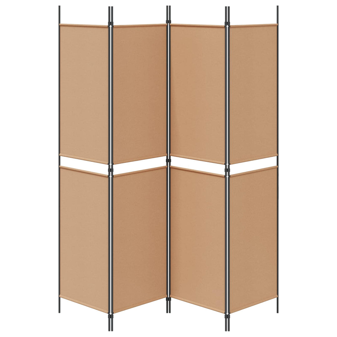4-panel rumdeler Beige 200 x 200 cm Stof