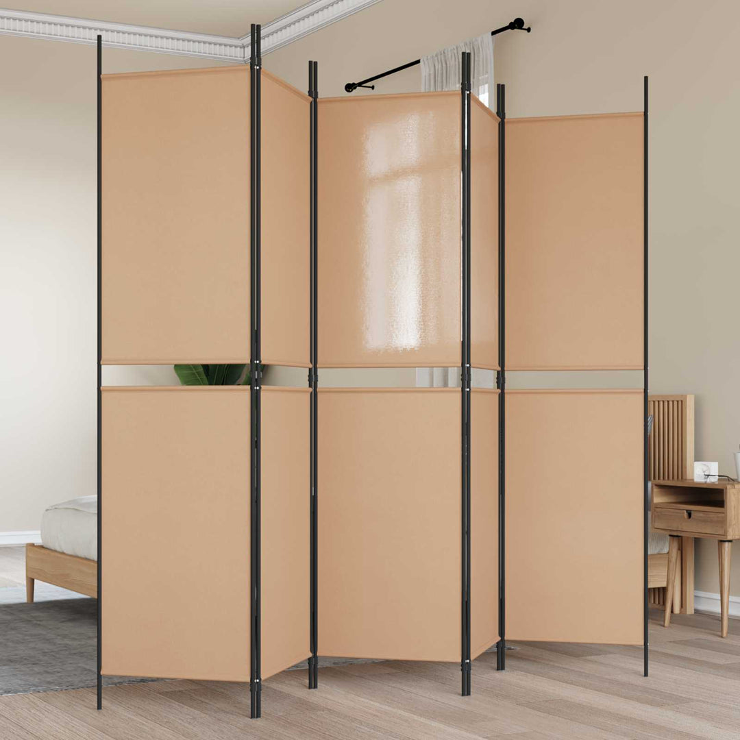 5-panel rumdeler Beige 250 x 200 cm Stof