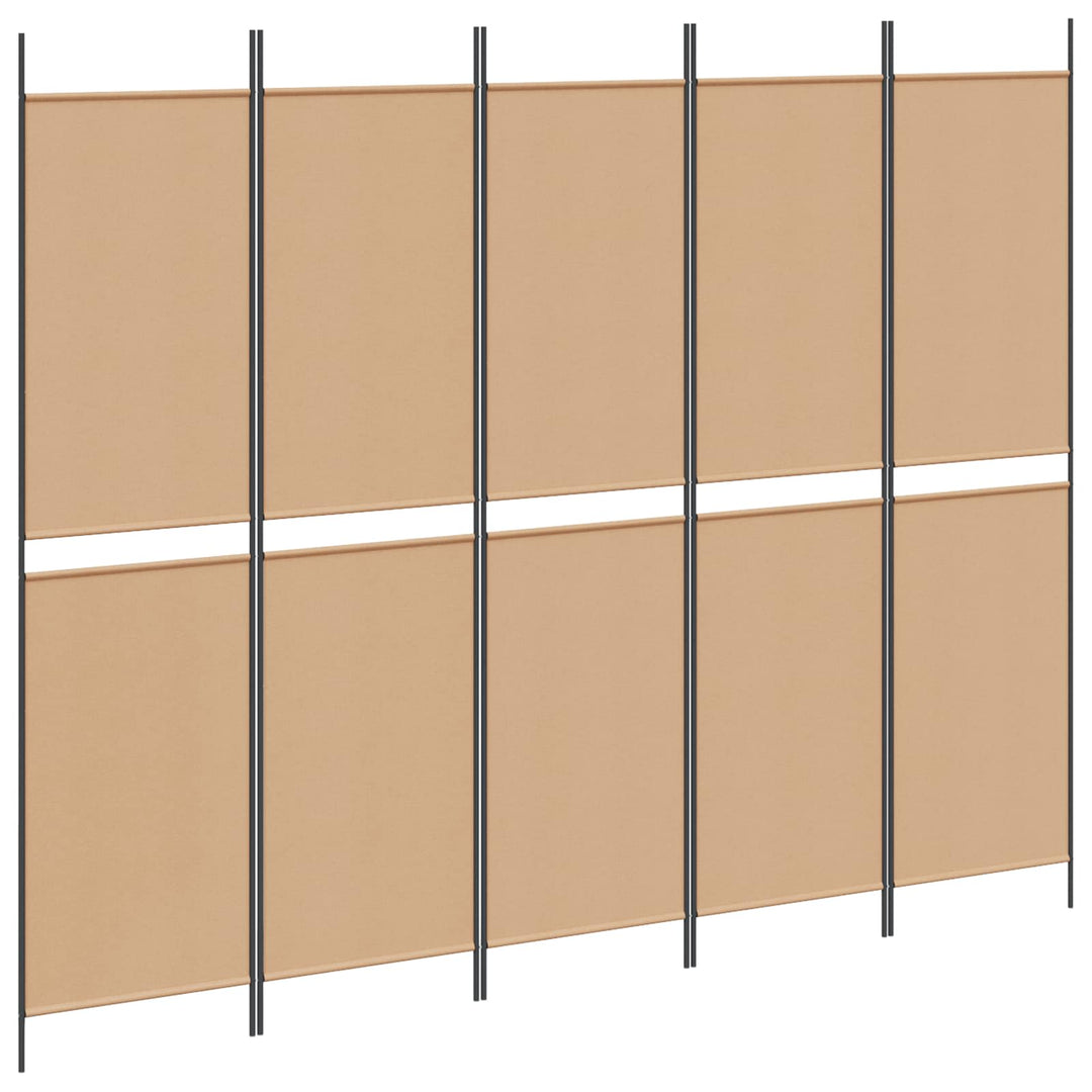 5-panel rumdeler Beige 250 x 200 cm Stof