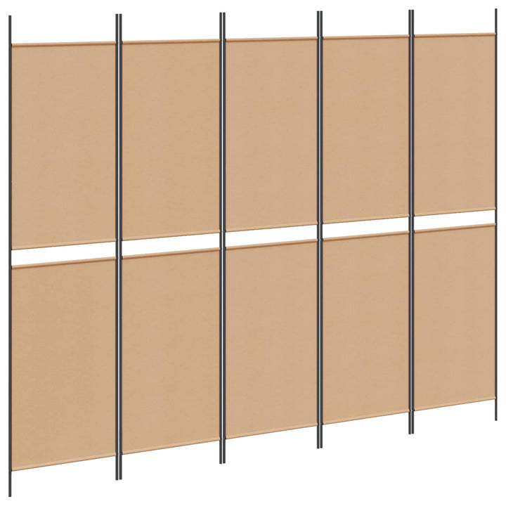 5-panel rumdeler Beige 250 x 200 cm Stof