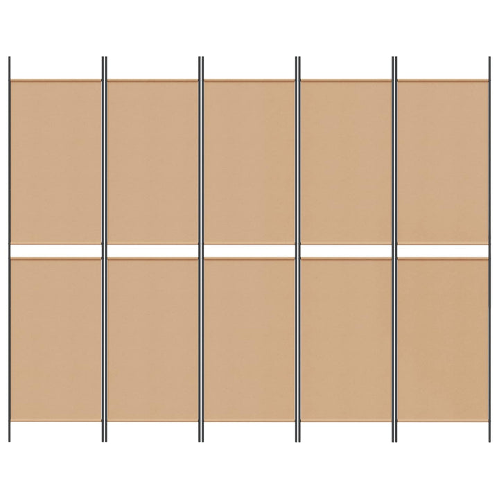 5-panel rumdeler Beige 250 x 200 cm Stof