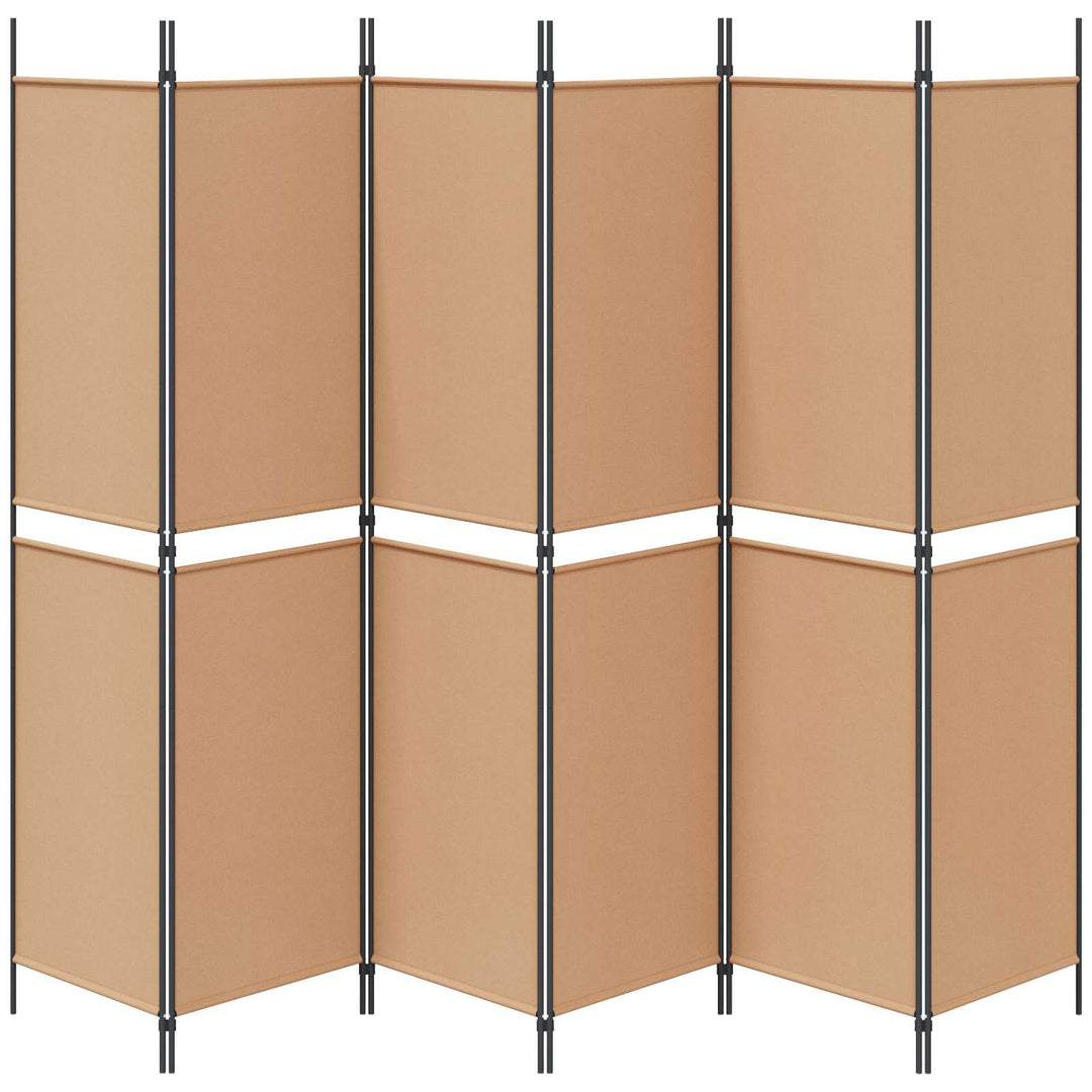 6-Paneler Rumdeler Beige 300 x 200 cm Stof