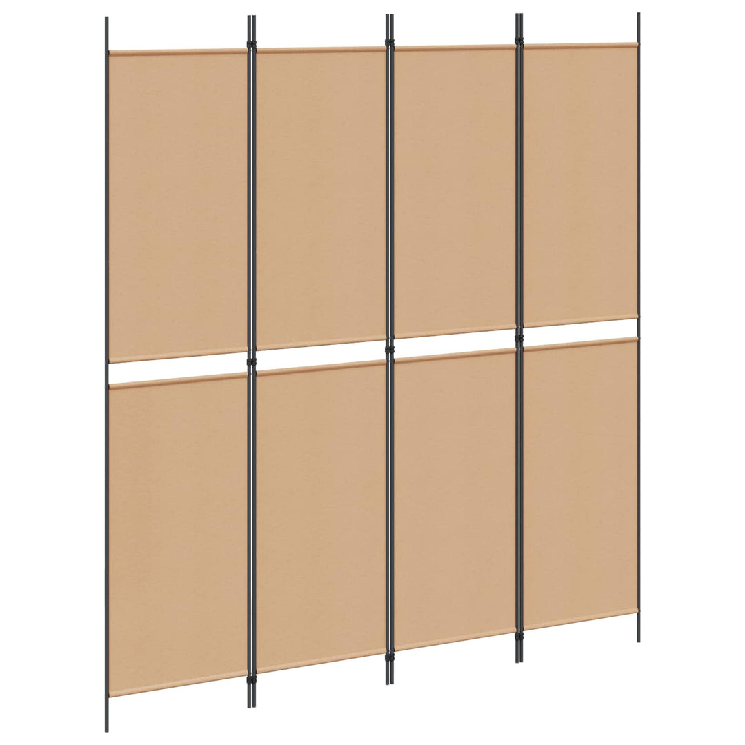 4-panelet rumdivider Beige 200 x 220 cm Stof