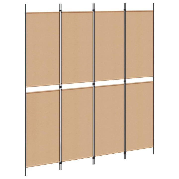 4-panelet rumdivider Beige 200 x 220 cm Stof