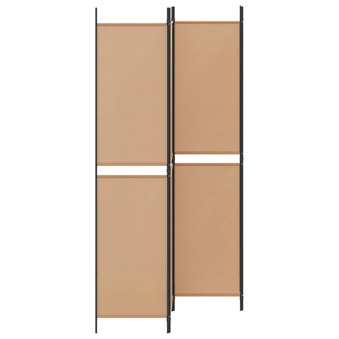 4-panelet rumdivider Beige 200 x 220 cm Stof