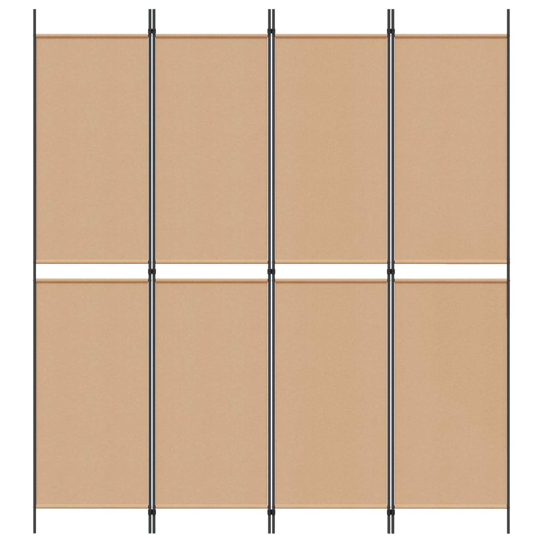 4-panelet rumdivider Beige 200 x 220 cm Stof