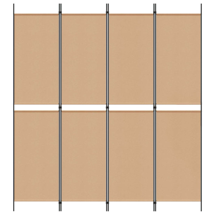 4-panelet rumdivider Beige 200 x 220 cm Stof