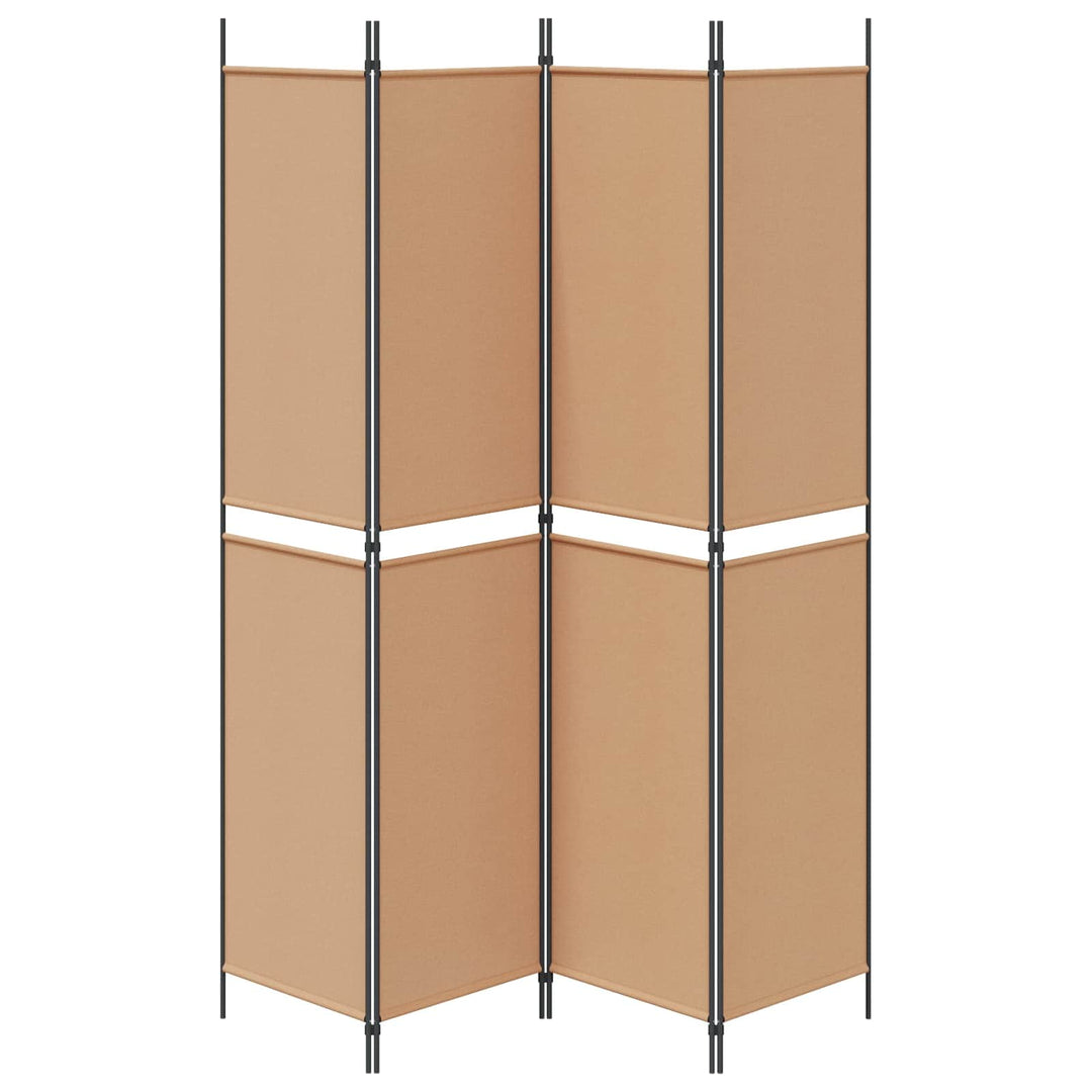 4-panelet rumdivider Beige 200 x 220 cm Stof