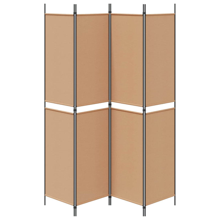 4-panelet rumdivider Beige 200 x 220 cm Stof