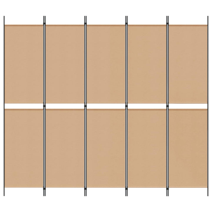 5-panel rumdeler Beige 250 x 220 cm Stof