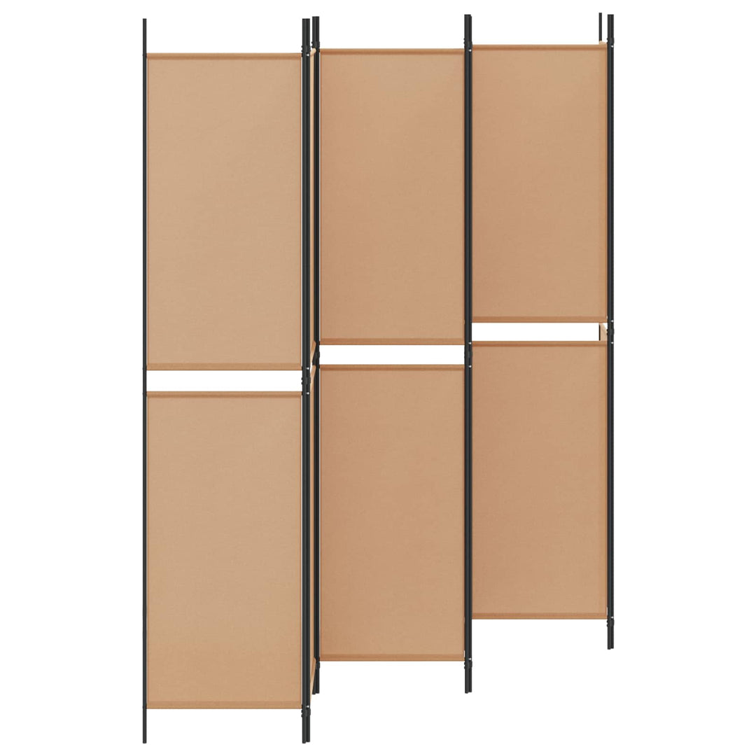 6-Paneler Rumdeler Beige 300 x 220 cm Stof
