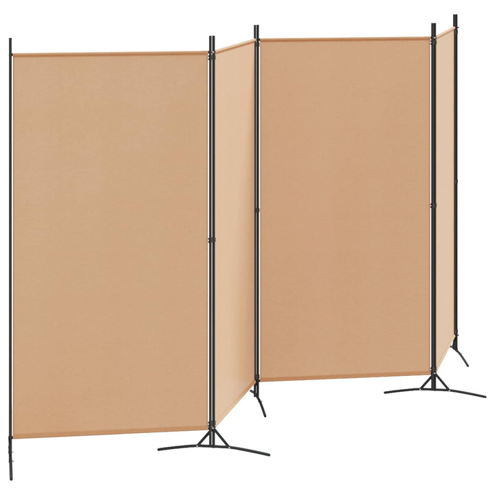 4-panel rumdeler Beige 346 x 180 cm Stof