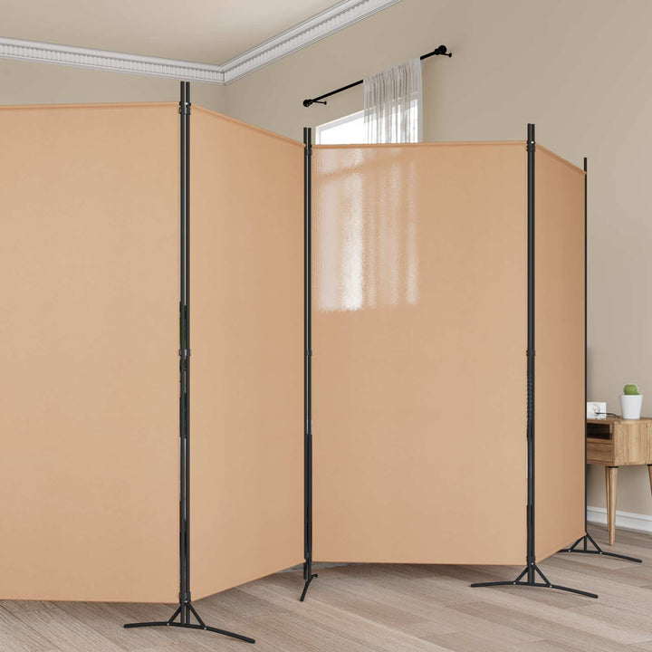 5-panel rumdeler Beige 433 x 180 cm Stof