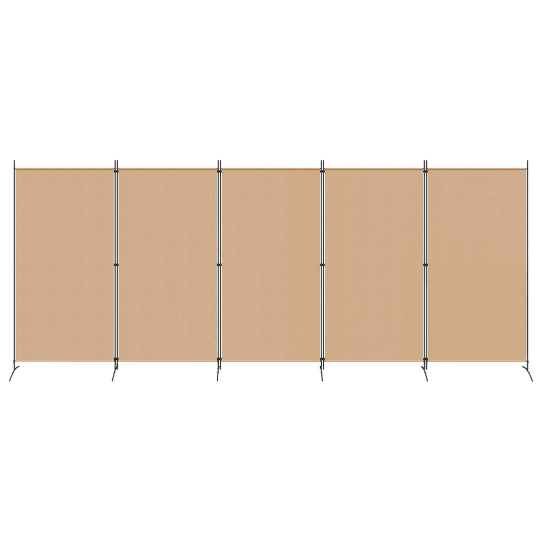 5-panel rumdeler Beige 433 x 180 cm Stof