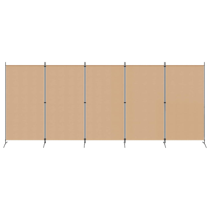 5-panel rumdeler Beige 433 x 180 cm Stof