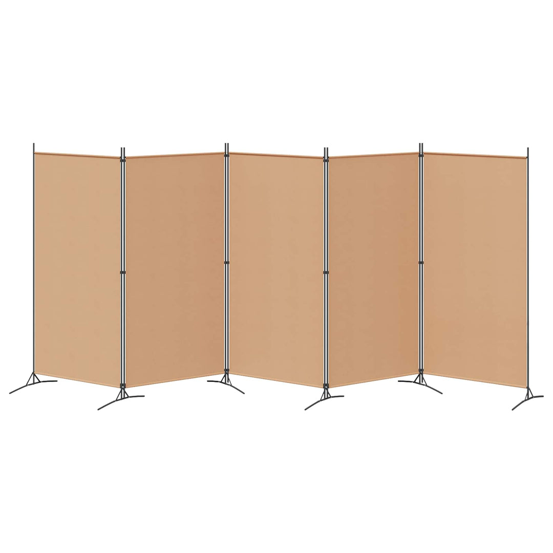 5-panel rumdeler Beige 433 x 180 cm Stof