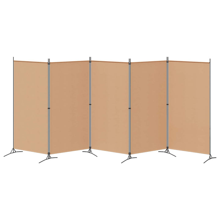 5-panel rumdeler Beige 433 x 180 cm Stof