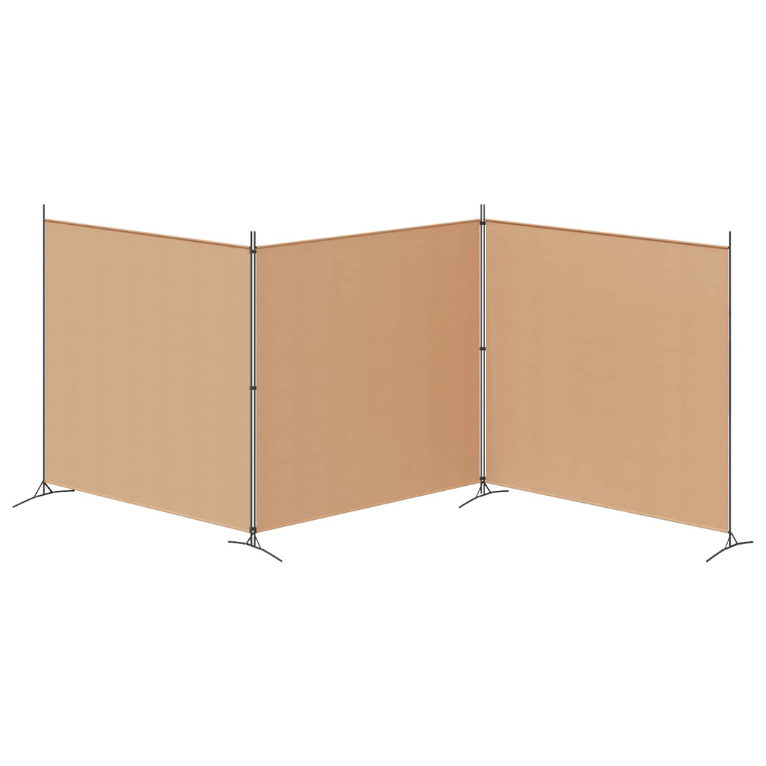 4-panel rumdeler Beige 525 x 180 cm Stof