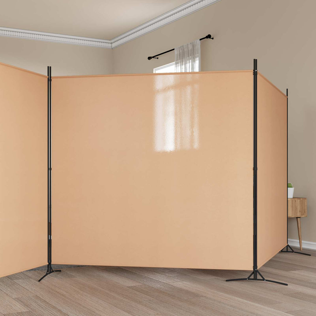 4-panel rumdeler Beige 698 x 180 cm Stof
