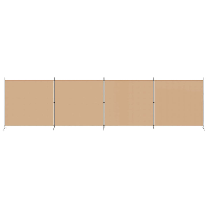 4-panel rumdeler Beige 698 x 180 cm Stof