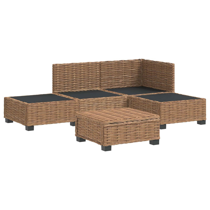 4 stk. Rattan Loungesæt med Puder GENDT Naturlig rattan