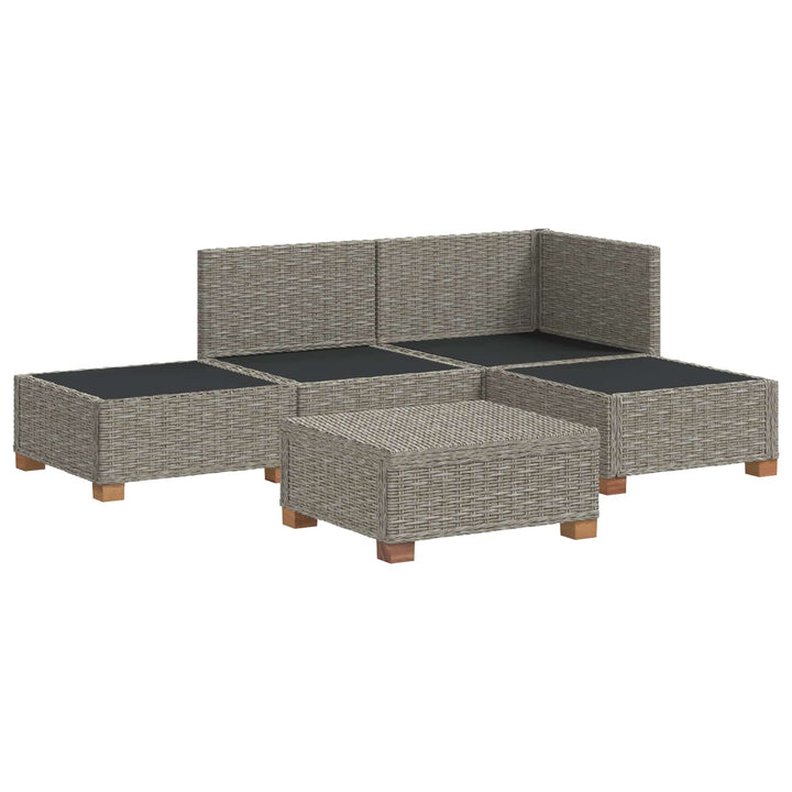 4 stk. Rattan Loungesæt med Puder GENDT Naturlig rattan