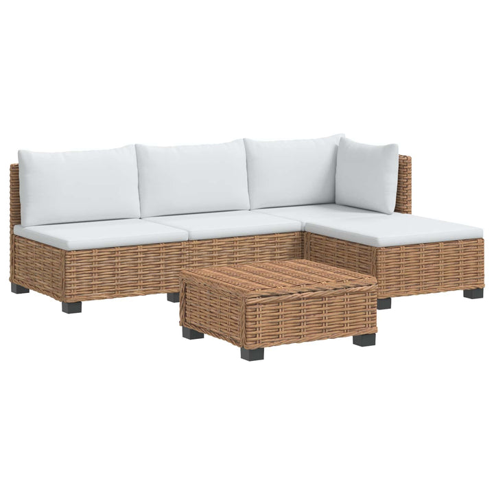5 stk. Rattan Loungesæt med Puder GENDT Naturlig rattan