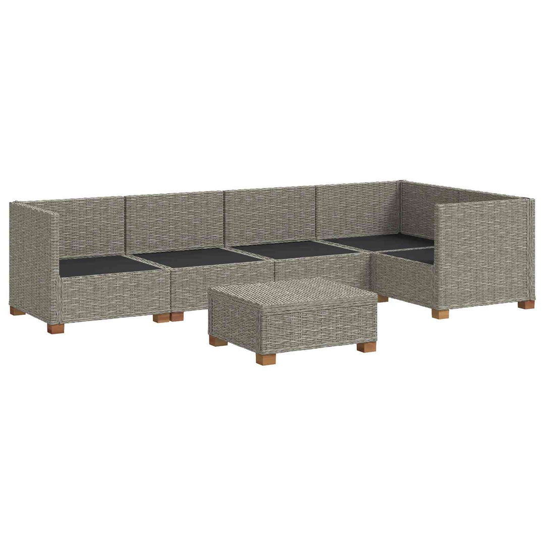 6 stk. Rattan Loungesæt med Puder GENDT Naturlig rattan