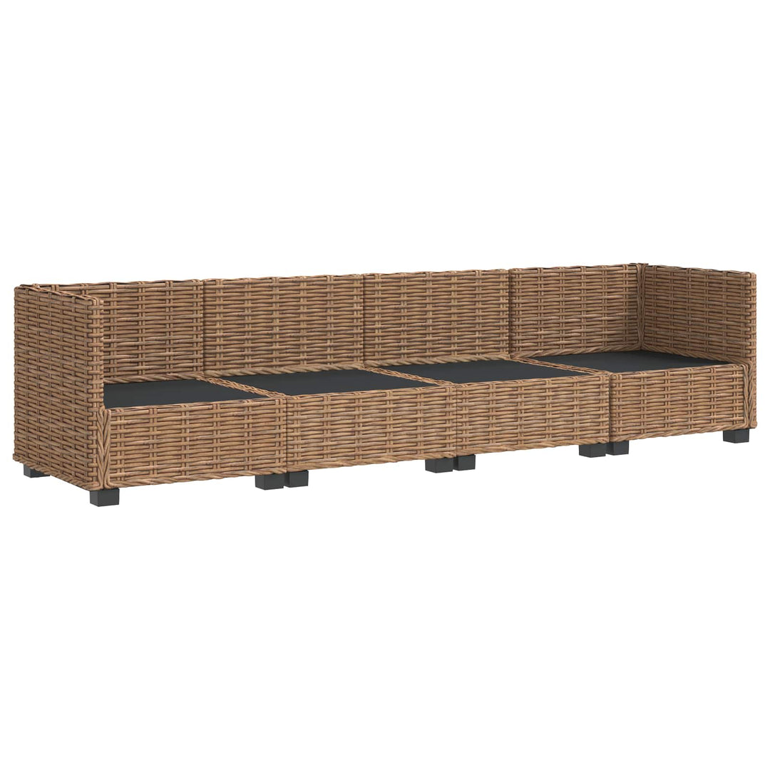 4 stk. Rattan Loungesæt med Puder GENDT Naturlig rattan