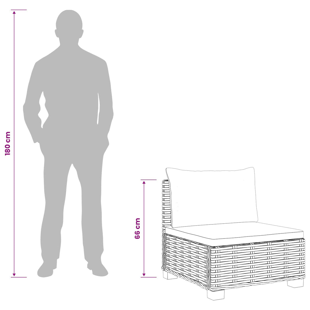 4 stk. Rattan Loungesæt med Puder GENDT Naturlig rattan