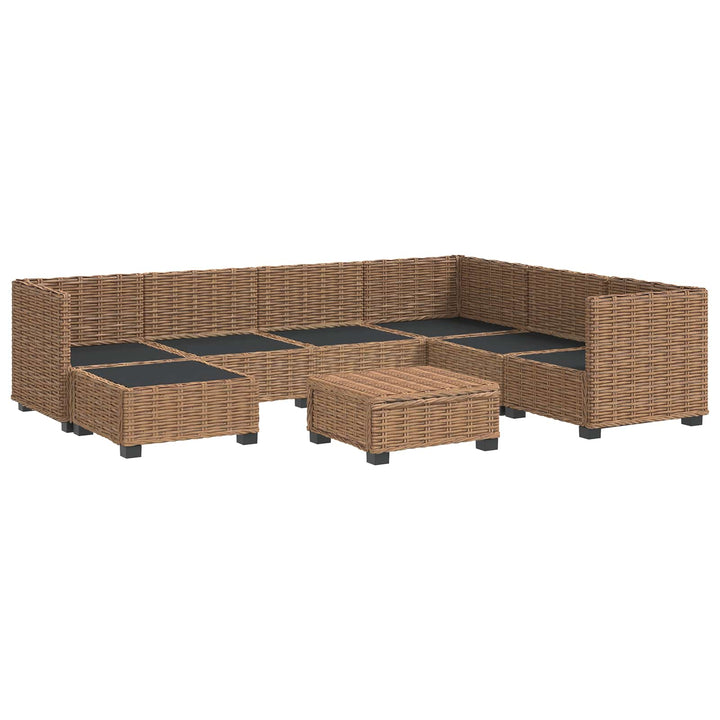 8 stk. Rattan Loungesæt med Puder GENDT Naturlig rattan