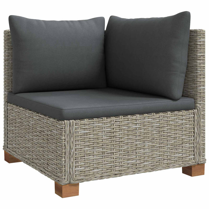 9 stk. Rattan Loungesæt med Puder GENDT Naturlig rattan