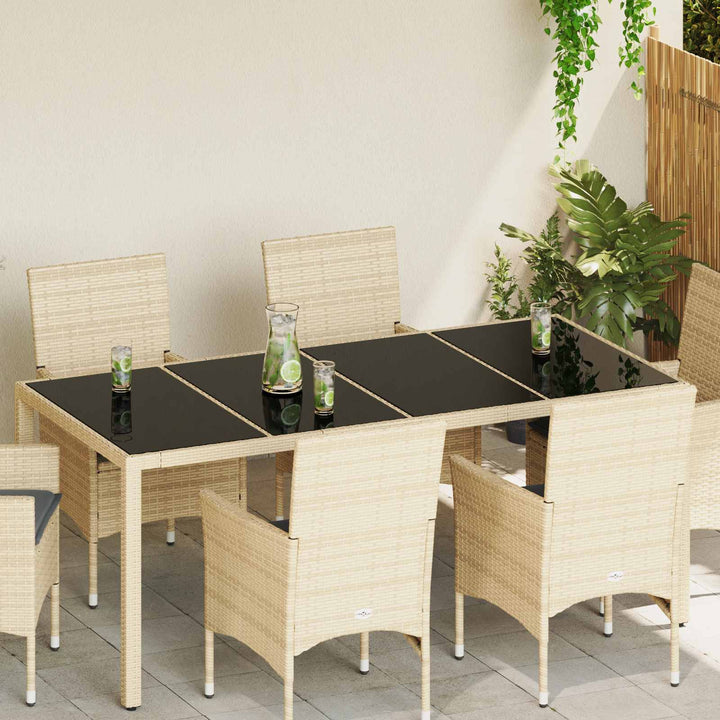 Bordplade 4 pcs Sort Glas