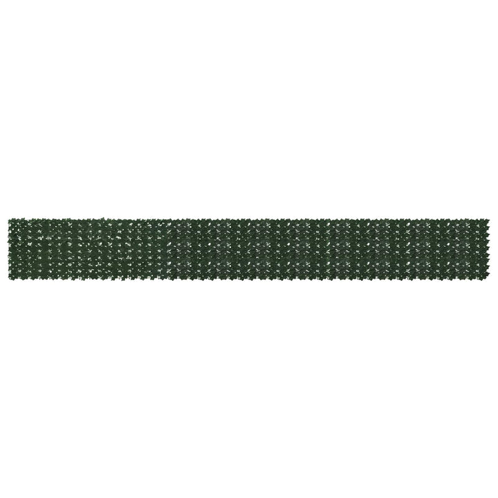 Altanscreen med blade Mørkegrøn 600 x 75 cm Polyethylen og stof