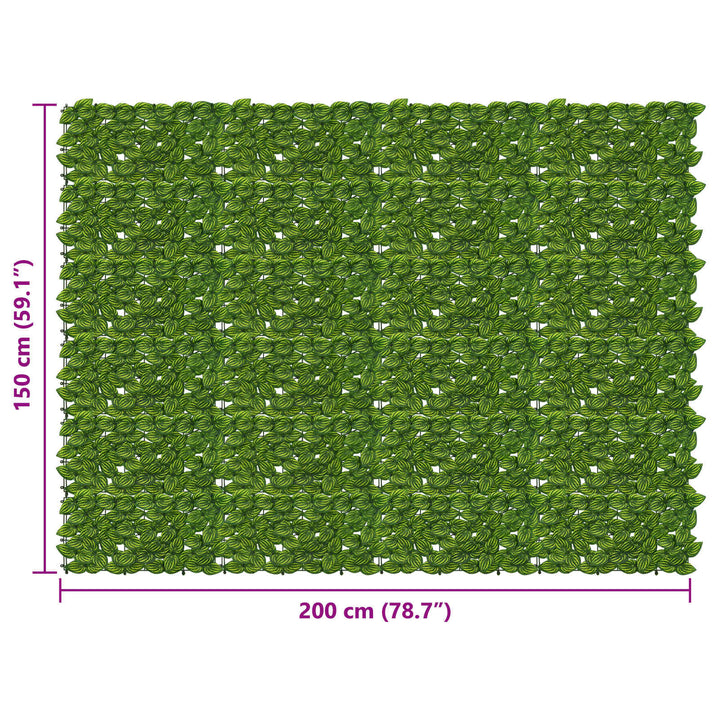 Altanscreen med blade Grøn og Gul 200 x 150 cm