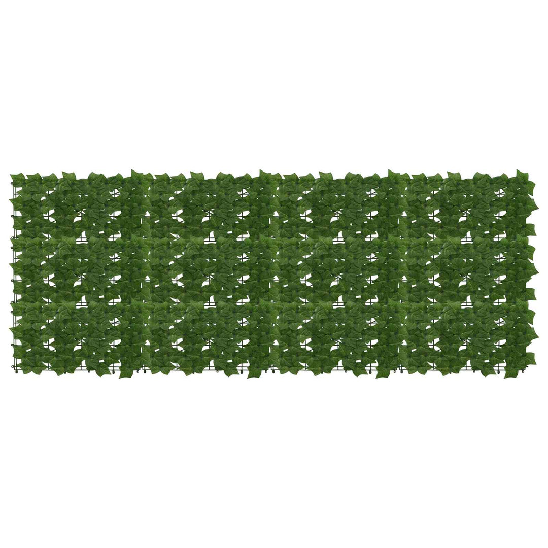 Altanscreen med blade Grøn 200 x 75 cm Polyethylen og stof