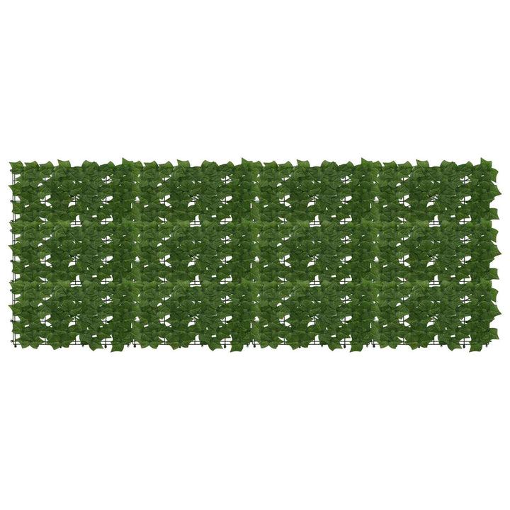 Altanscreen med blade Grøn 200 x 75 cm Polyethylen og stof