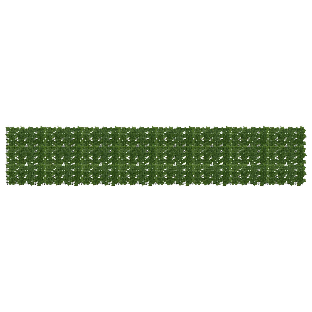 Altanscreen med blade Grøn 400 x 75 cm Polyethylen og stof