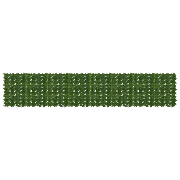 Altanscreen med blade Grøn 400 x 75 cm Polyethylen og stof
