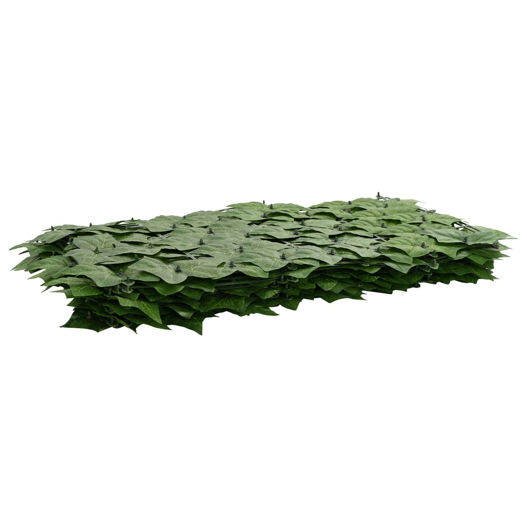 Altanscreen med blade Grøn 600 x 150 cm Polyethylen og stof