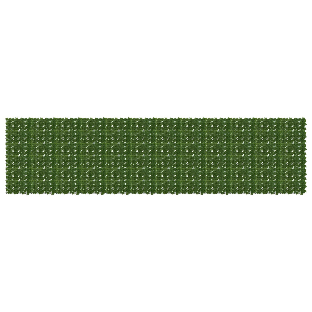 Altanscreen med blade Grøn 600 x 150 cm Polyethylen og stof