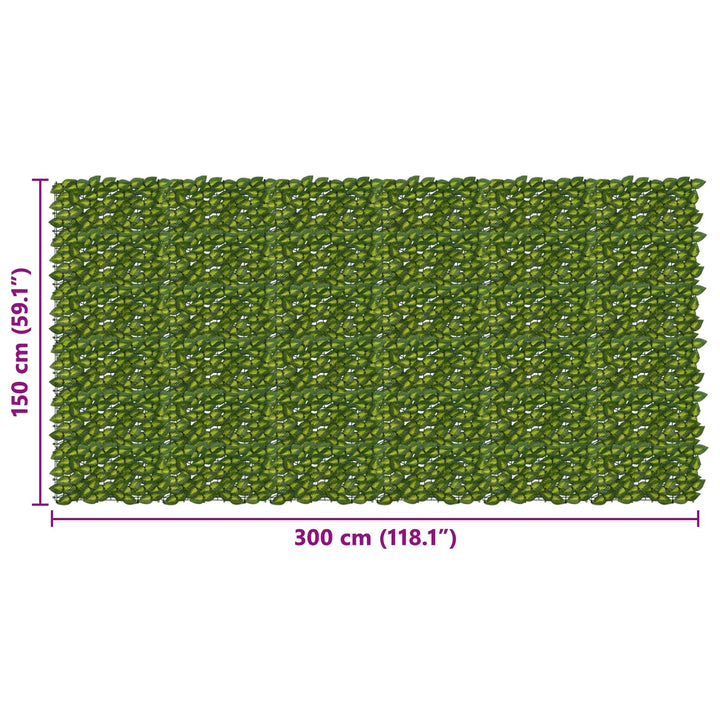 Altanscreen med blade Grøn og Gul 300 x 150 cm