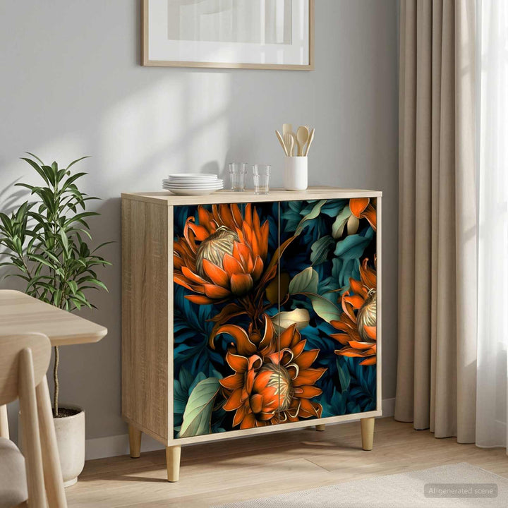 Sideboard LOCHEM Sonoma-eg 69 x 33 x 75 cm Konstrueret træ