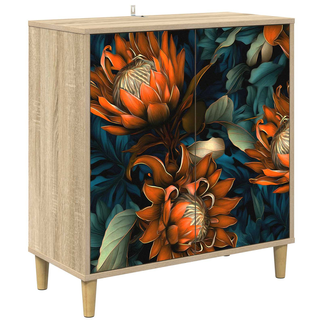 Sideboard LOCHEM Sonoma-eg 69 x 33 x 75 cm Konstrueret træ