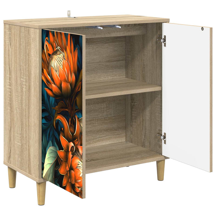 Sideboard LOCHEM Sonoma-eg 69 x 33 x 75 cm Konstrueret træ