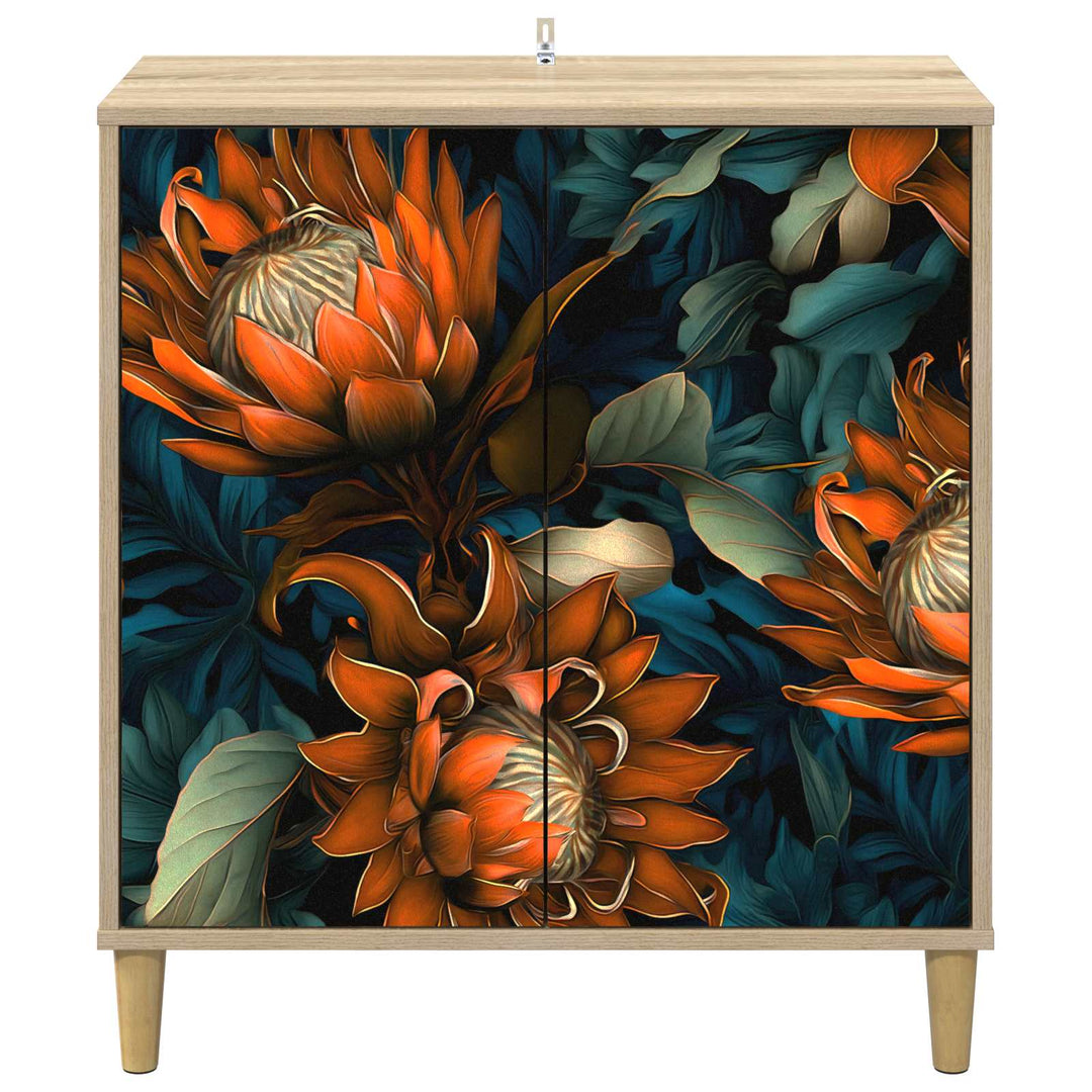 Sideboard LOCHEM Sonoma-eg 69 x 33 x 75 cm Konstrueret træ