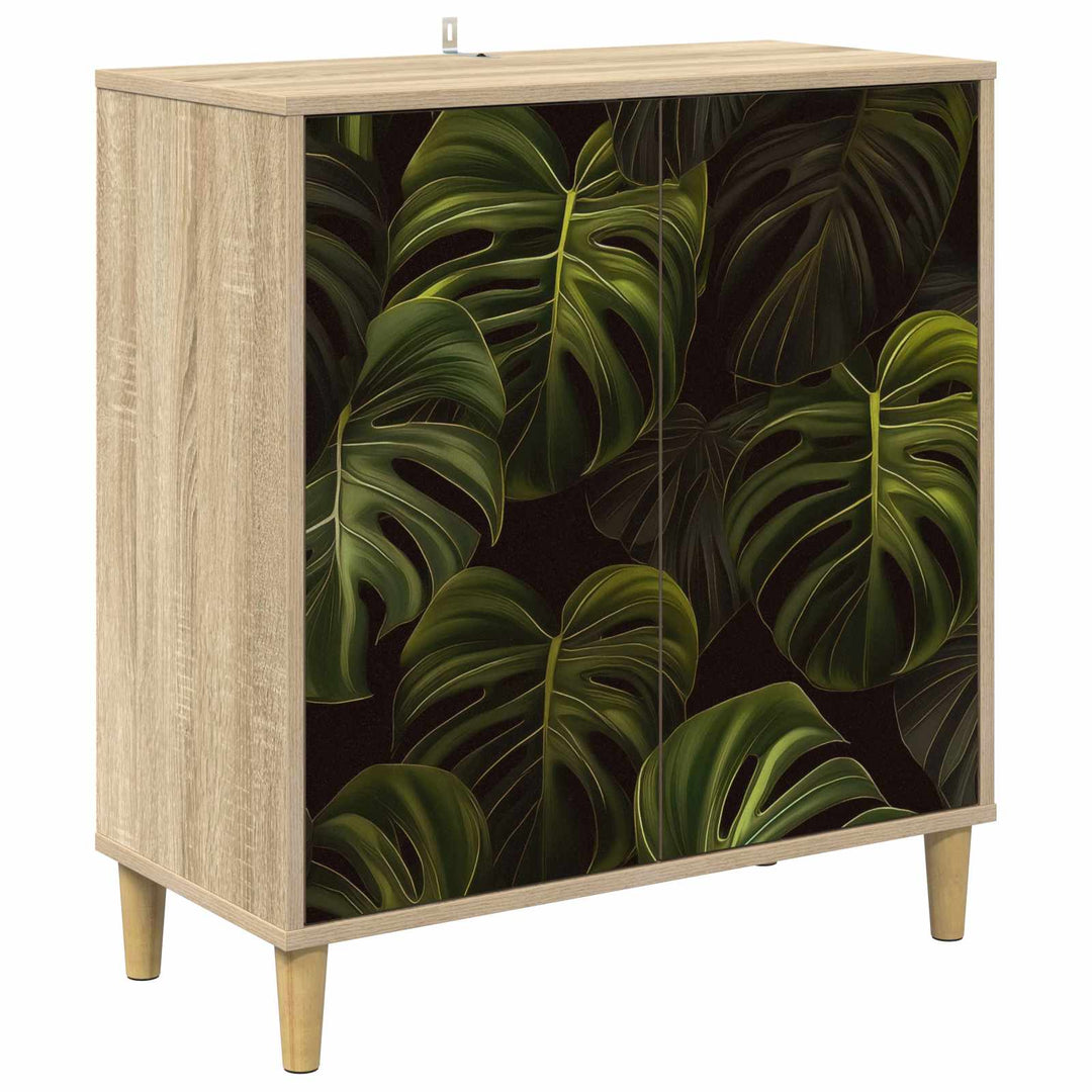 Sideboard ELBURG Sonoma-eg 69 x 33 x 75 cm Konstrueret træ