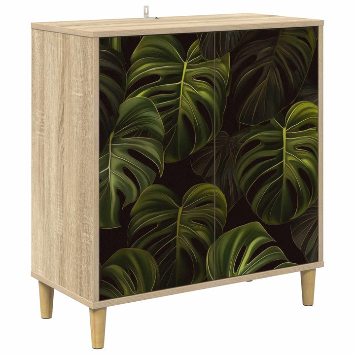 Sideboard ELBURG Sonoma-eg 69 x 33 x 75 cm Konstrueret træ