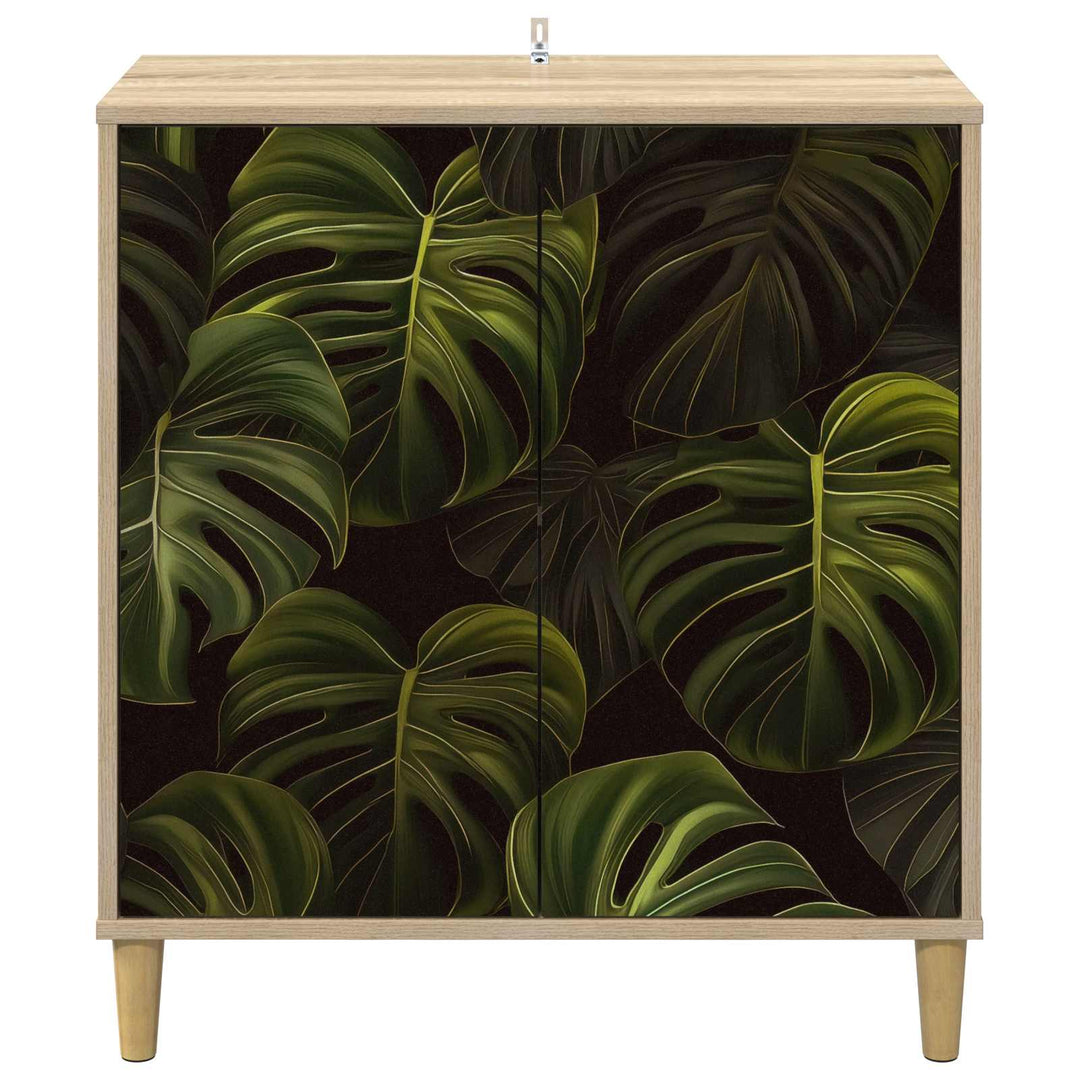 Sideboard ELBURG Sonoma-eg 69 x 33 x 75 cm Konstrueret træ